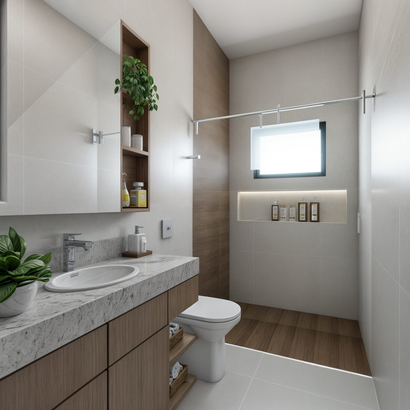 Banheiro com acabamento premium — Render 3D R. Salvi