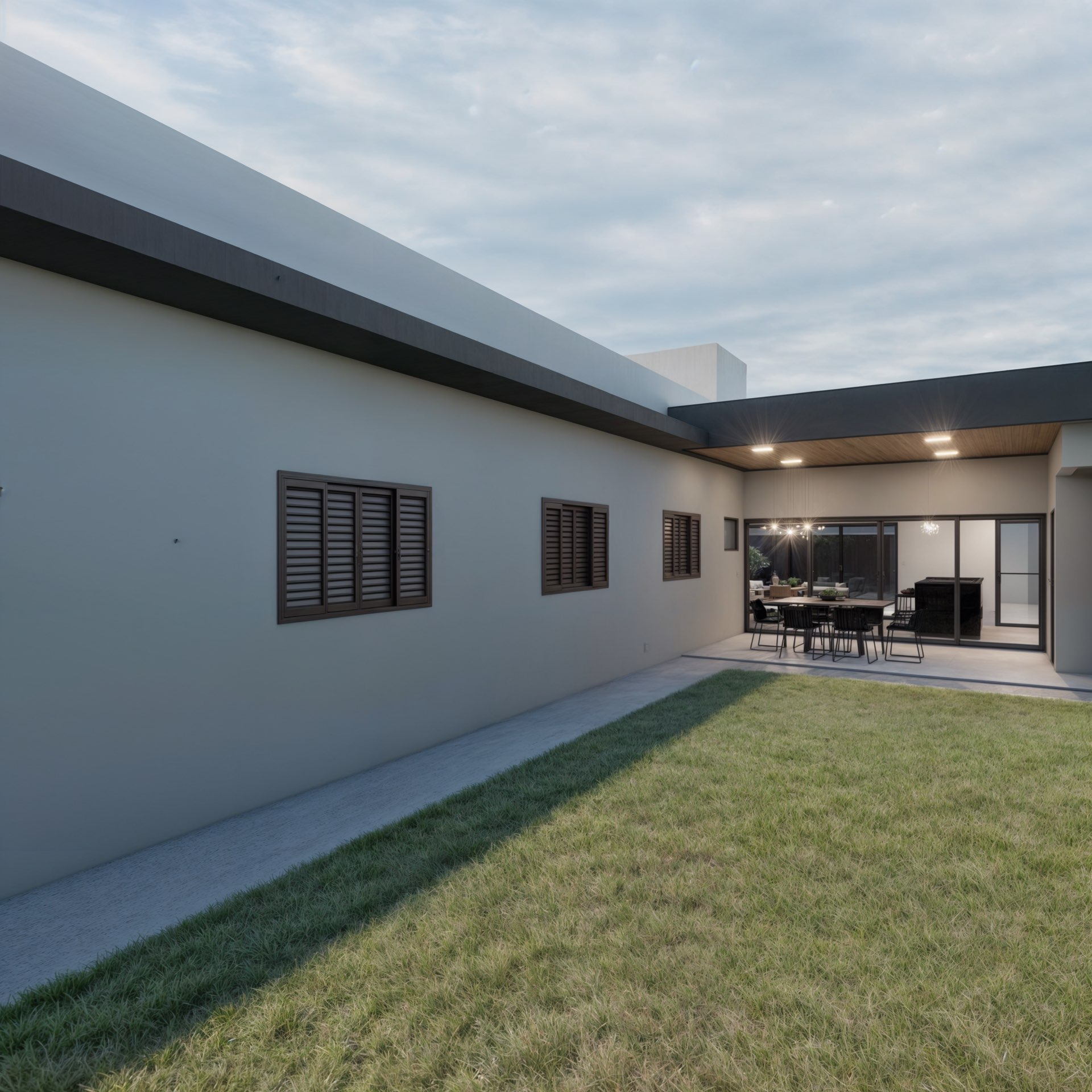 Quintal com varanda — Render 3D R. Salvi